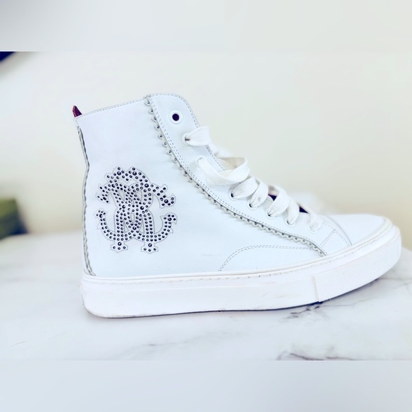 Roberto Cavalli Logo High-Top Sneakers - Picture 5 of 7